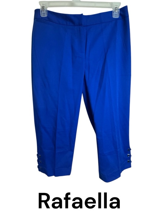 Rafaella Pants - Rafaella Cobalt Blue Capri Pants w/Leg Detail   SIZE: 10   #O